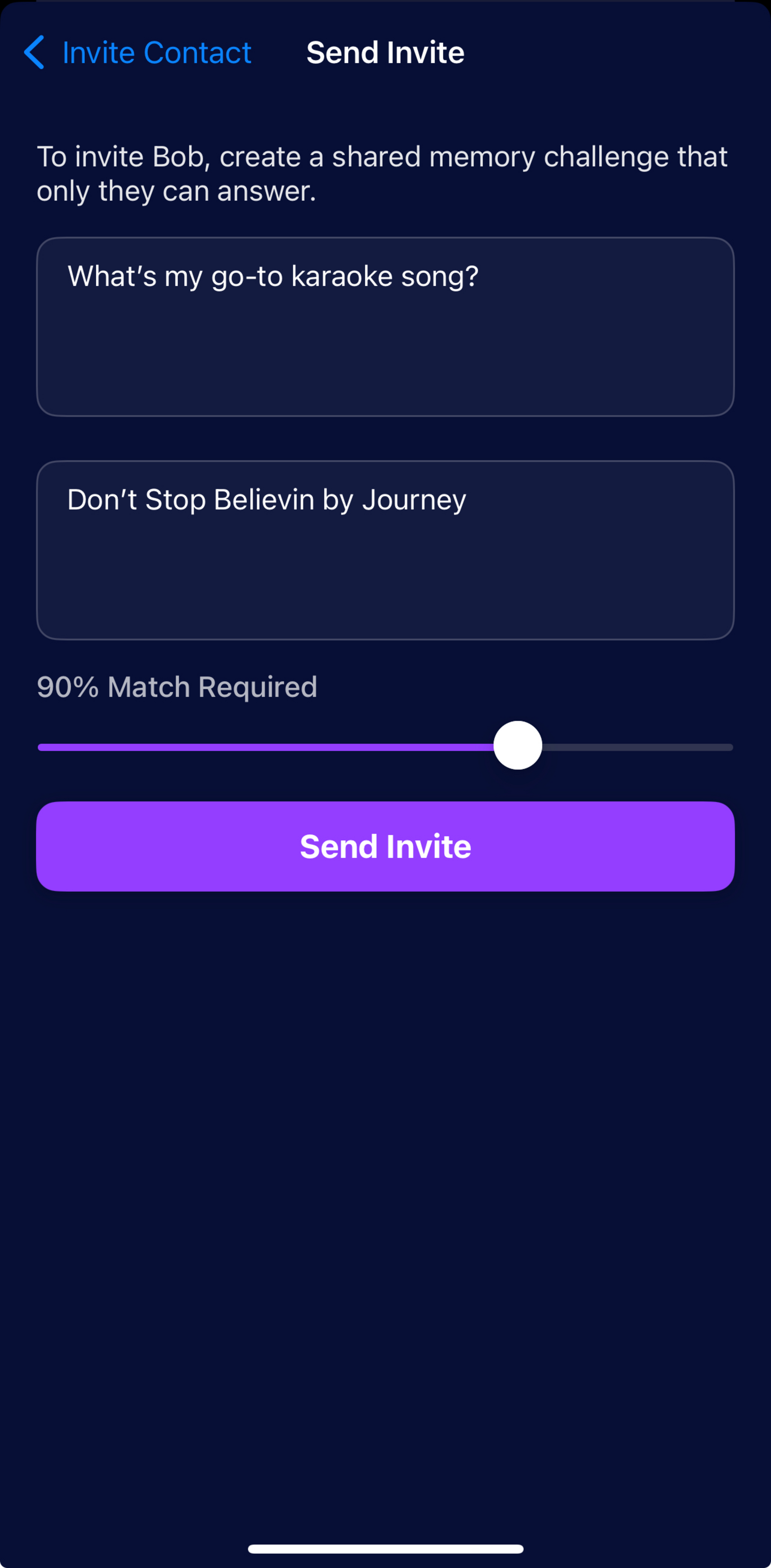 Creating a memory challenge
